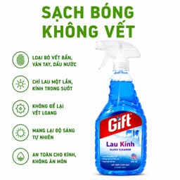Nước Lau Kính Gift Chống Bám Bụi, Làm Sạch Kính Cửa GD347 - Nước Lau Kính Gift Pro Chống Mờ Sương 6