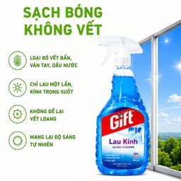 Nước Lau Kính Gift Chống Bám Bụi, Làm Sạch Kính Cửa GD347 - Nước Lau Kính Gift Pro Chống Mờ Sương 2