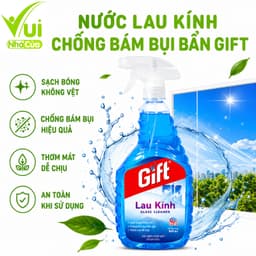 Nước Lau Kính Gift Chống Bám Bụi Không Để Lại Vệt GD347 - Dung Dịch Lau Kính Gift Glass Cleaner 1