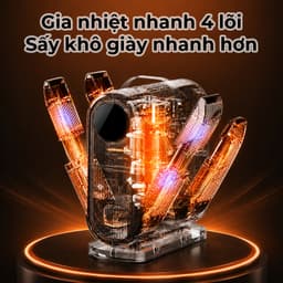 Máy Sấy Giày Thông Minh 4 Ống Khí Tia UV Khử Khuẩn Sấy Nhanh Thêm Tinh Dầu Khử Mùi Luôn Khô Sạch 6