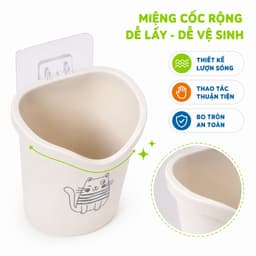 Cốc Đựng Bàn Chải Dán Tường Việt Nhật, Giá Treo Bàn Chải Đánh Răng Nhà Tắm GD270 4