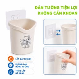 Cốc Đựng Bàn Chải Dán Tường Việt Nhật, Giá Treo Bàn Chải Đánh Răng Nhà Tắm GD270 8