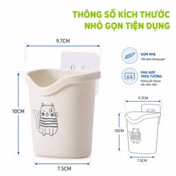 Cốc Đựng Bàn Chải Dán Tường Việt Nhật, Giá Treo Bàn Chải Đánh Răng Nhà Tắm GD270 6