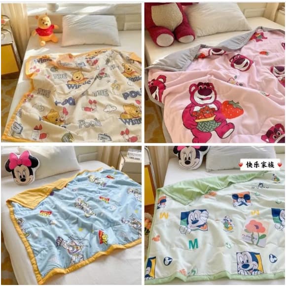 [Top Value] Chăn Trẻ Em Cotton Đũi Disney Cho Bé, Chăn Disney Cho Bé Đi Học Kích Thước 1m1x1m5