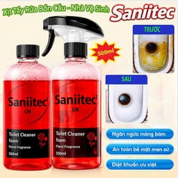 Dung Dịch Xịt Tẩy Rửa Bồn Cầu SANIITEC 500ml – Tẩy Cặn Bẩn, Làm Sạch Toilet, Khử Mùi Hiệu Quả 1