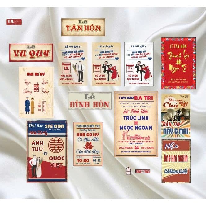 148 - BẢNG CƯỚI MIỀN TÂY/ BẢNG TÊN DÂU RỄ/ BẢNG CHÀO KHÁCH