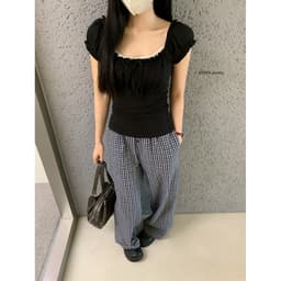[SẴN] 𝑻𝒉𝒆𝑴𝒂𝒚 x 𝐖𝐆𝐖𝐄/ Áo Kiểu Nữ Tay Phồng Cổ Vuông Viền Ren WG.WE 10091, Áo Thun Kiểu Pháp Form Ôm Tôn Dáng 8