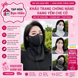 [KH]K25 Khẩu Trang Vải Lụa Mát Lạnh Che Cổ Che Mặt, Chống Tia UV Thoáng Khí Mặt Nạ Chống Nắng 1