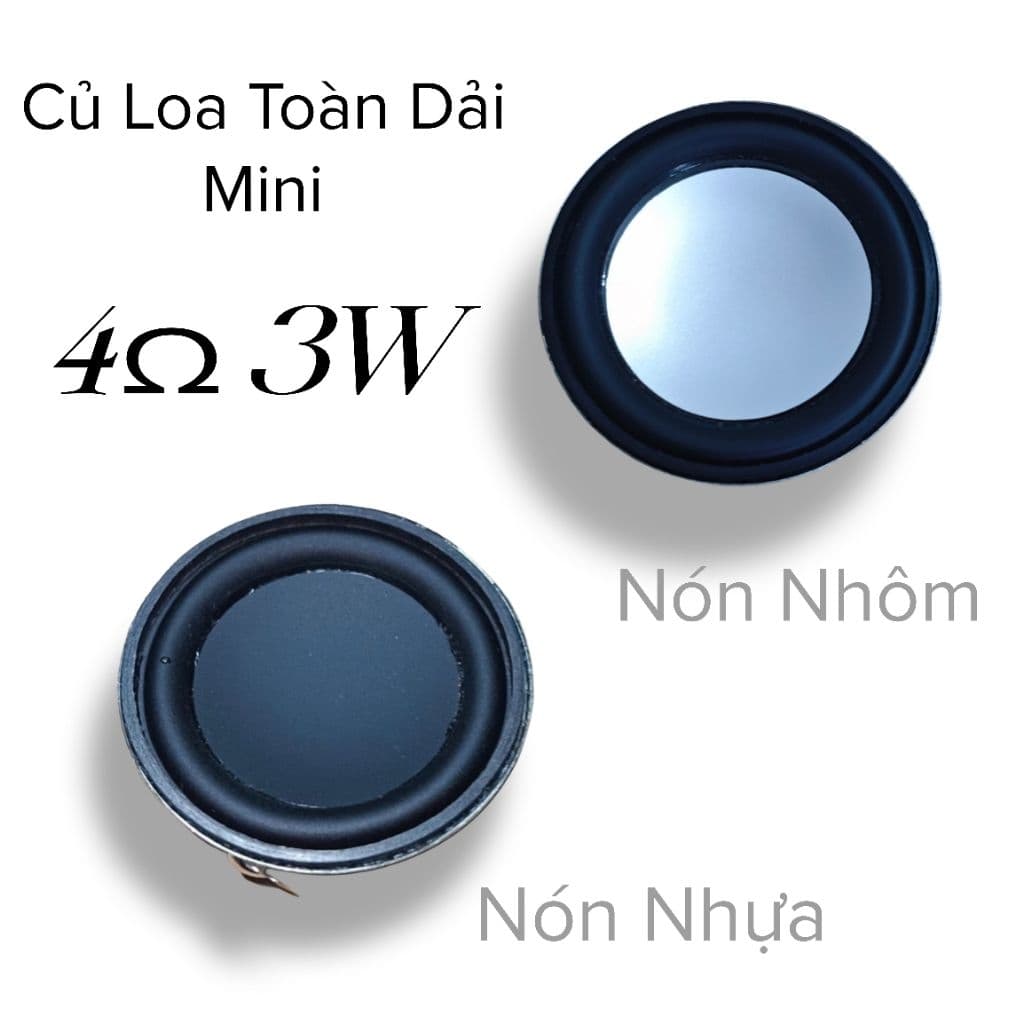 (2 Chiếc) 𝗖ủ 𝗹𝗼𝗮 𝟭.𝟱𝗶𝗻𝗰𝗵 𝘁𝗼à𝗻 𝗱ả𝗶 4ohm 3W lắp cho loa mini Diy -