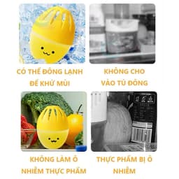Khử Mùi Tủ Lạnh Lemon Hộp 3 Viên 30g - Khử Mùi Hôi, Kháng Khuẩn, Giữ Thực Phẩm Tươi Lâu, Dùng Cho Ngăn Mát & Ngăn Đông 7