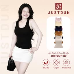 [XẢ KHO] Áo Ba Lỗ Ôm Body Basic Cotton Mịn Tôn Dáng JUSTDUN B9 1