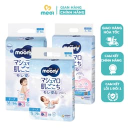 Bỉm dán, Bỉm quần Moony xanh cho bé, nhập khẩu chính hãng của Unicharm 1