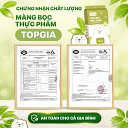 Màng bọc thực phẩm Topgia chất liệu PE co dãn miệng chun siêu dai an toàn tiện lợi túi 300 chiếc 2