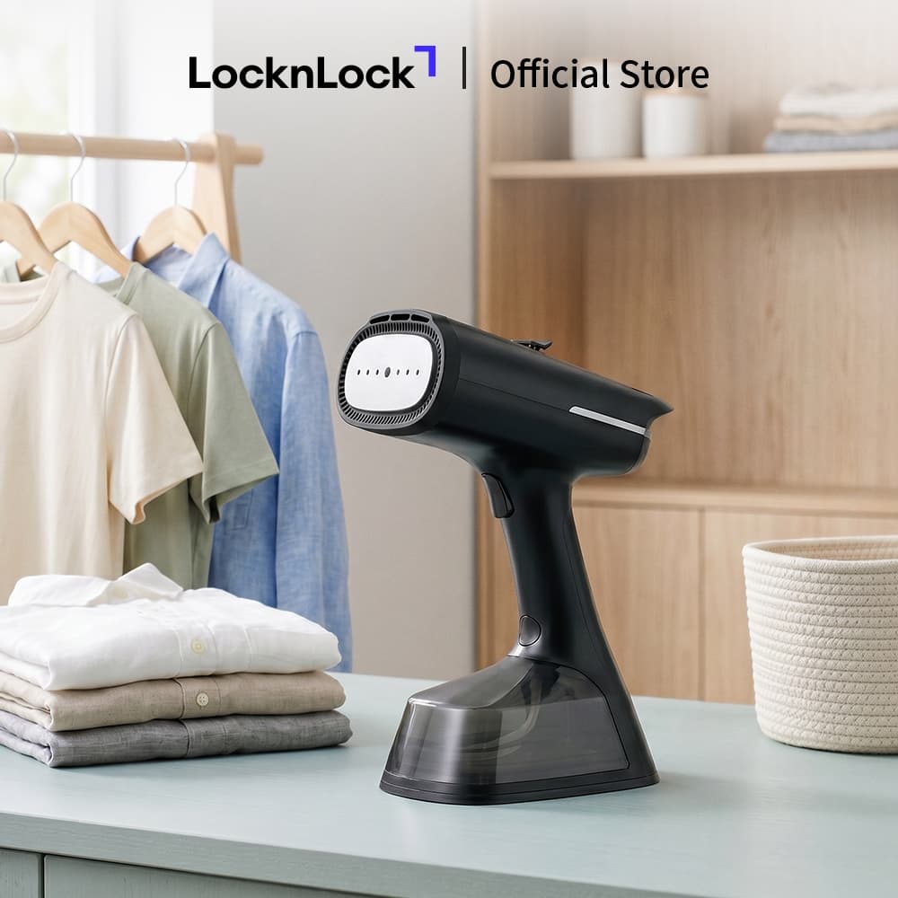 Bàn Ủi Hơi Nước LocknLock Hút Vải Thông Minh ENI216BLK 270ml, Hàng Chính Hãng, Phủ Sứ Hạn Chế Bám Dính - JoyMall