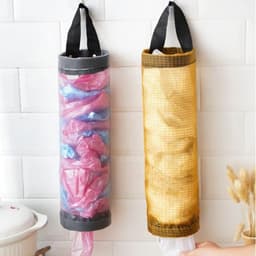 Túi Lưới Đựng Bao Nilon Treo Tường - Giỏ Lưới Đựng Túi Rác Dạng Ống Dài Tiện Lợi - Tặng Móc Dính Trong 2