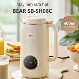 Máy Làm Sữa Hạt Bear SB-SH06C, 0.6Lit - 750w, 6 Chế Độ Xay Nấu, Hàng Chính Hãng 3