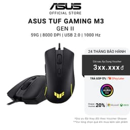 Chuột gaming Asus TUF GAMING M3 Gen II ĐEN 90MP0320-BMUA00 8000 DPI - IP56 BẢO HÀNH 2 NĂM 1