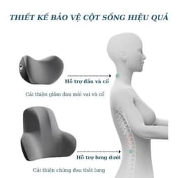 Bộ Tựa Gối Lưng Cao Su Non AWESOME Màu Sắc Trẻ Trung Hiện Đại Phù Hợp Với Ghế Xe Ô Tô Và Văn Phòng 4