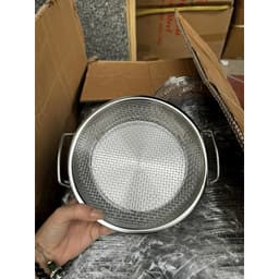 Bộ Khay kèm Vỉ Lưới Lọc Dầu Chất Liệu Inox 304 Cao Cấp Size 20, Dùng Đựng Thực Phẩm, Thức Ăn Chiên Rán Đa Năng 8