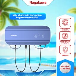 Máy khử khuẩn thực phẩm Nagakawa treo tường NAG3905, tích hợp 2 chế độ cài đặt sẵn, điện phân Hydroxyl, bảo hành 1 năm 1