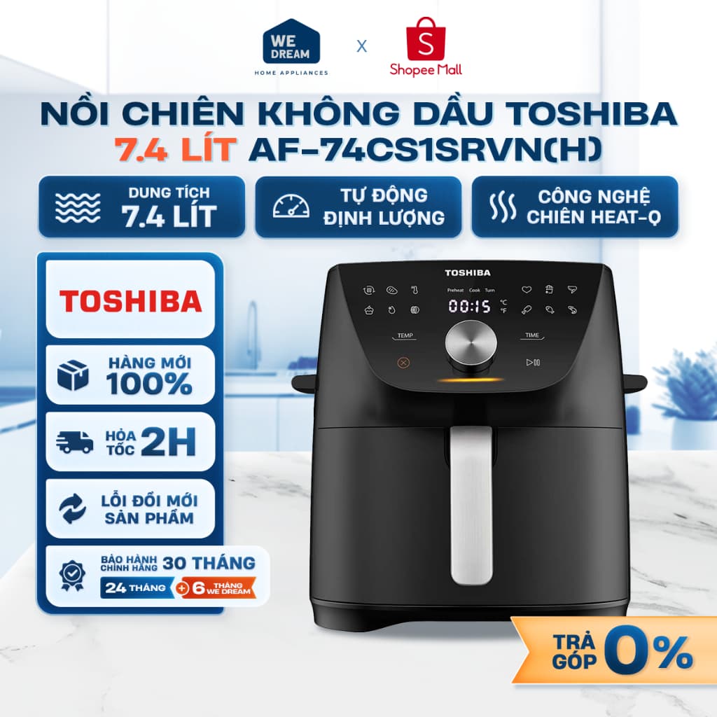 AF-74CS1SRVN(H) - Nồi Chiên Không Dầu Toshiba 7.4 Lít AF-74CS1SRVN(H) - Hàng Chính Hãng, Hàng Mới
