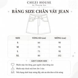 Chân Váy Jean Nữ Wash Xước Tua Rua Tôn Vòng 3 Phong Cách Y2K 8644 CHEZI HOUSE 8