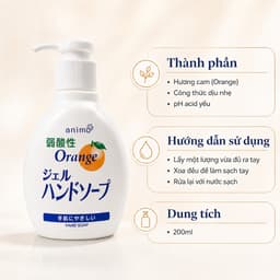 Dung Dịch Nước Rửa Tay Rocket Hương Cam 200ml - Dịu nhẹ, giữ tay mềm mạị 2