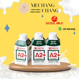 [Date 02.27][ Hàng nhập khẩu]  Sữa A2 Plus Milk Seoul Milk Hàn Quốc 170ml Thùng 18 Hộp 5