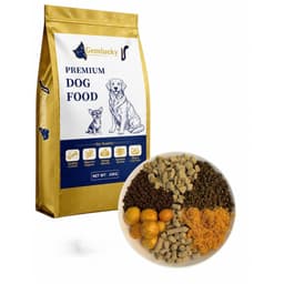 (Bao 10kg )Hạt Gemlucky Thức ăn hạt cao cấp dành cho chó mọi lứa tuổi Mix 5 Toping 1