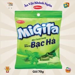 Combo Kẹo Cứng Migita Bibica Đủ Vị Gói Nhỏ 70g - HÀNG CHÍNH HÃNG 2