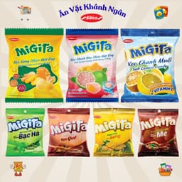 Combo Kẹo Cứng Migita Bibica Đủ Vị Gói Nhỏ 70g - HÀNG CHÍNH HÃNG 1
