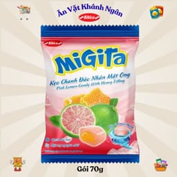 Combo Kẹo Cứng Migita Bibica Đủ Vị Gói Nhỏ 70g - HÀNG CHÍNH HÃNG 8