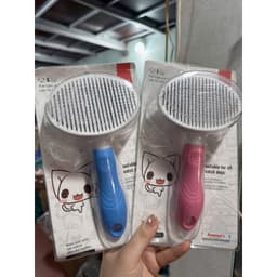 Lược chải lông thú cưng hình bầu dục, chải lông chó mèo có nút bấm tiện dụng 9