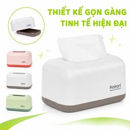 Hộp Khăn Giấy Hokori 2705 Nhựa PP Cao Cấp Cho Phòng Khách Văn Phòng Ô Tô GD33 2