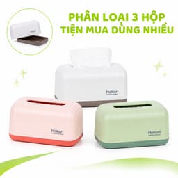 Hộp Khăn Giấy Hokori 2705 Nhựa PP Cao Cấp Cho Phòng Khách Văn Phòng Ô Tô GD33 9
