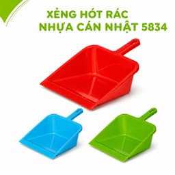 Xẻng Hốt Rác Nhựa Cán Nhật 5834 Nhựa PP GD35 - Xẻng Hót Rác Nhựa Cầm Tay 5834 Kích Thước 35x25x15cm 8