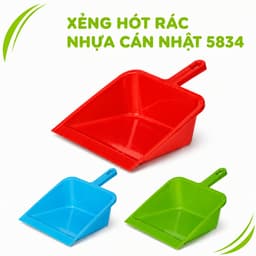 Xẻng Hốt Rác Nhựa Cán Nhật 5834 Nhựa PP GD35 - Xẻng Hót Rác Nhựa Cầm Tay 5834 Kích Thước 35x25x15cm 4