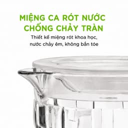 Ca Nước Nhựa Vân Mây Đan Trong Suốt Hokori 6099 GD43 - Bình Ca Nước Nhựa Hokori Tay Cầm Chắc Chắn GD43 5