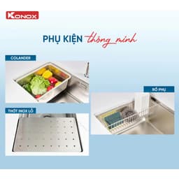Chậu Rửa Bát 1 Hố Konox Dekor 8044SU | BẢO HÀNH 10 NĂM 7