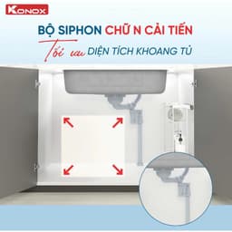 Chậu Rửa Bát 1 Hố Konox Dekor 8044SU | BẢO HÀNH 10 NĂM 4