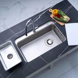 Chậu rửa bát 1 hố Nobinox NOVA  A382 inox 304 vân siêu mịn chống xước 82*52cm - Tặng kèm phụ kiện 4