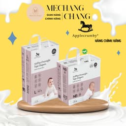 [GIÁ CỰC TỐT - CHÍNH HÃNG] Tã bỉm ngựa applecrumby chính hãng cao cấp NB4/S24/M42/L36 (dán),M22/L20/XL18/XXL16 quần) 5