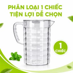Ca Đựng Nước Lọc Trà Nước Ép Nhựa Có Nắp Đậy GD53 - Bình Nước Nhựa Trong Suốt Thiết Kế Vân Kính 8