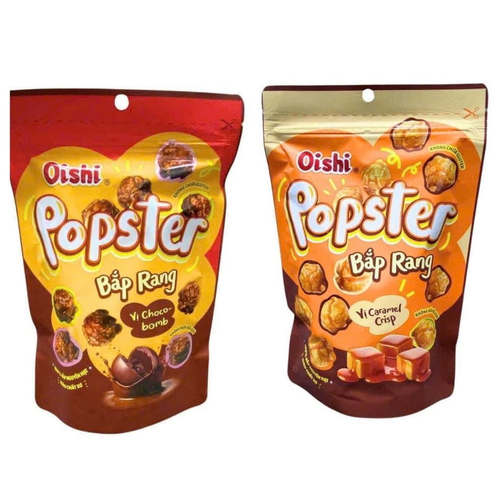 AMMYFOOD-Thùng 20 gói pepster bắp rang oishi 60g vị caramel/ chocobomb