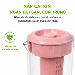 Ca Nước Có Quai Cầm Lõi Lọc Trà Trái Cây GD59 - Bình Nước Lọc Có Nắp Và Lõi Lọc Ngăn Côn Trùng 5
