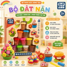 Kitchen Đồ Chơi Đất Nặn Bột Mỳ Hình Bò Sữa Cho Bé Memocshop Bộ Kèm Hộp Màu Và Phụ Kiện Các Khuôn Nặn An Toàn Mùi Dễ Chịu 7