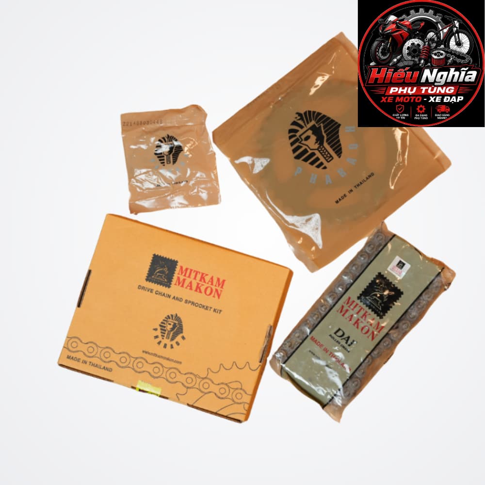Nhông Sích Thái Đai Đỏ MikamMakon Lắp Chung Xe Dream, Wave Alpha Cũ, Wave ZX - Bộ Nhông Sên Dĩa.