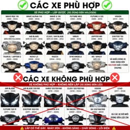 Công Tắc Đèn Xe Máy 3 Chế Độ-OCCO-(Pha - Cos - Tắt) Cho Xe Wave, Dream, Vision...Bản Bóng Halogen 7