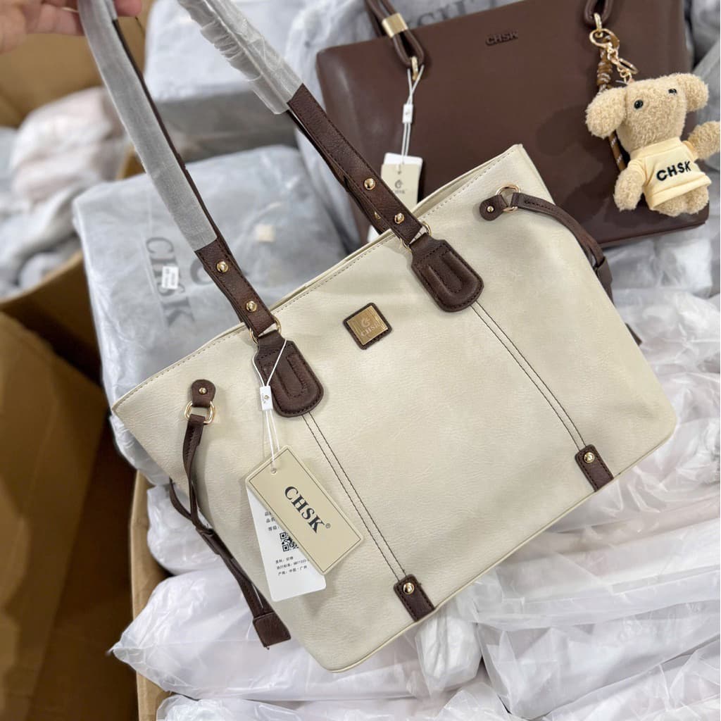 CHSK - Túi Bigsize Tote Vừa A4 Bản Da Trơn Dáng Công Sở