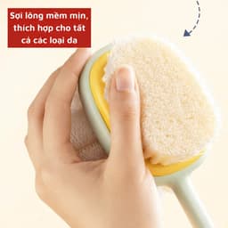 Bông Tắm Chà Lưng 2 Mặt Kèm Bàn Chải Cọ Tẩy Tế Bào Chết Mềm Mịn 3